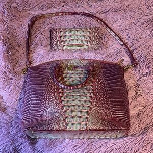 *2 Piece Set*  EUC Brahmin Julep Large Duxbury Satchel and Matching Wallet